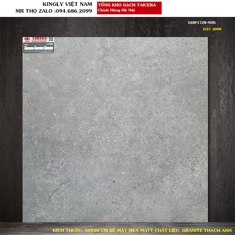 Gạch lát nền Granite Taicera 60x60 G68P17JW Loại 1